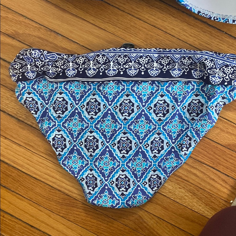 Tommy Bahama Blue Patterned Bikini Swimsuit Woman Small - Picture 8 of 11
